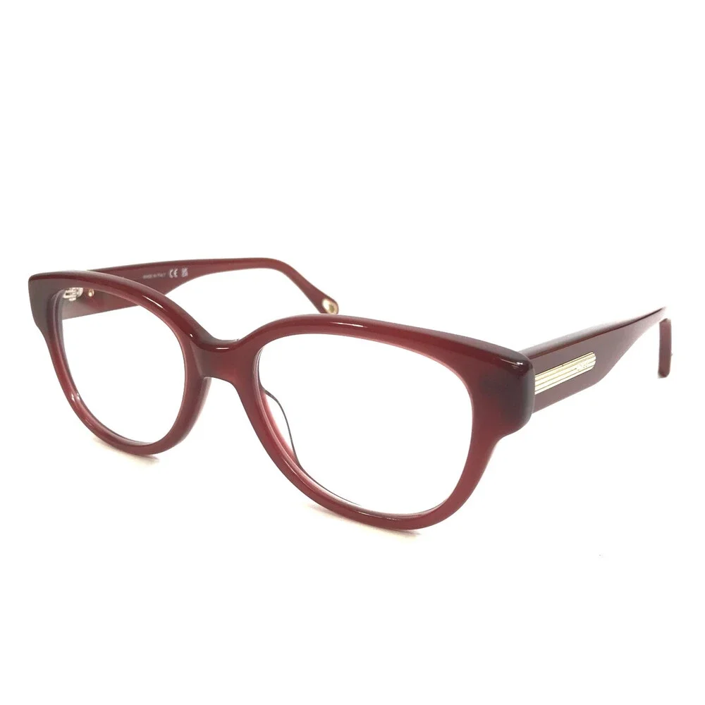 Chloe Eyeglasses Frames CH0124O 007 Polished Red Gold Square Full Rim 51-18-140